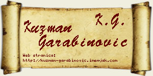 Kuzman Garabinović vizit kartica